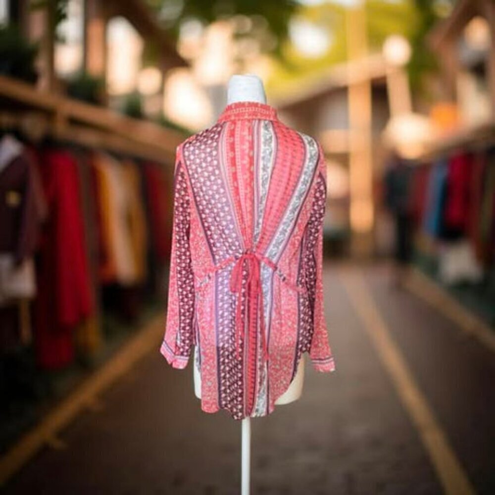MULTI ORANGE BLOUSE - Picture 3 of 4